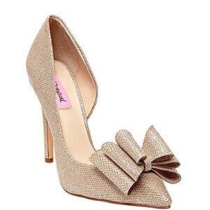NWOB Betsey Johnson Prince D'Orsay Bow Pumps